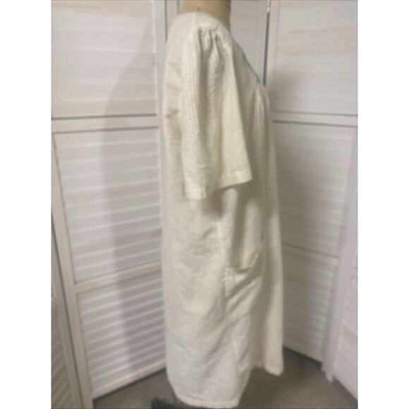 Charter Club Intimates Nightgown Housecoat Robe Seersucker Cotton Modest Large - Picture 5 of 8
